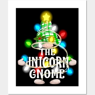 The Unicorn Gnome Christmas Matching Family Shirt Posters and Art